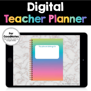 Digital Teacher Planner Cover