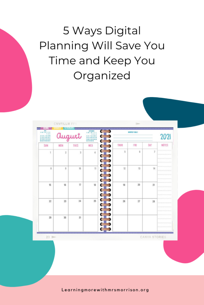 Use this beautiful rainbow planner to help save you time and keep you organized.  