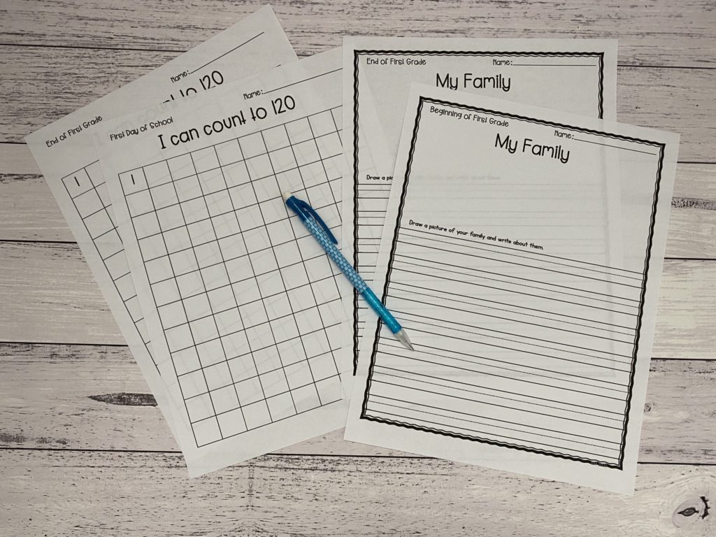 120 Chart and Family Writing Activities for the first day of school