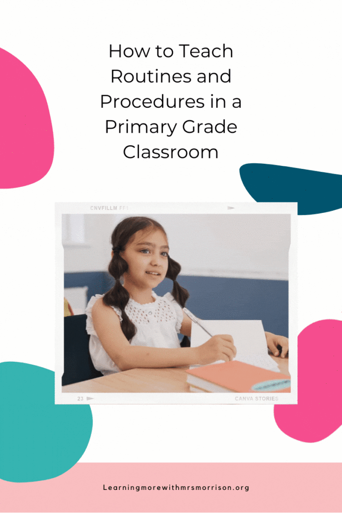 Girl following classroom rules and procedures. 