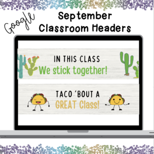 September Headers for Google Classroom